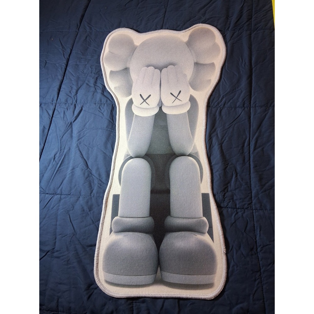 Kaws: First Companion Print Area Rug Mat Super Soft Gray Bedroom Custom